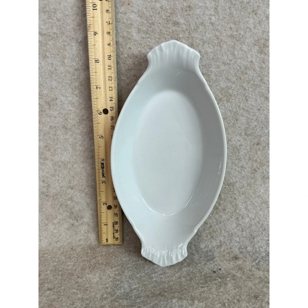 Apilco Porcelain‎ France Oval Ramekin Dish Serving Dish White